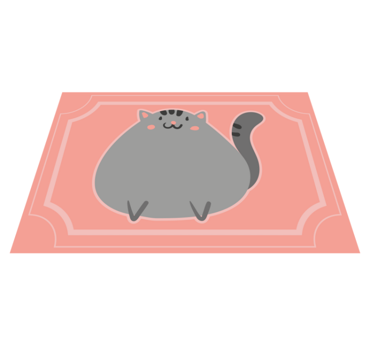 Schattige kattenkunstwerken vinyl tapijt voor meer kinderen - TenStickers