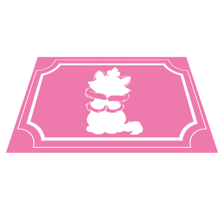 Schattig kattensilhouet vinyl tapijt voor meer kinderen - TenStickers