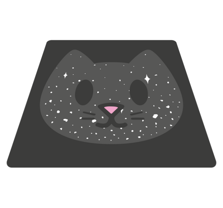 Schattig kattengezicht vinyl tapijt baby - TenStickers