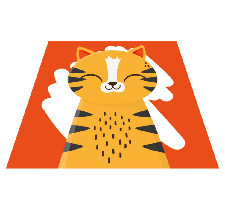 Vrolijk tijgerontwerp vinyl tapijt baby - TenStickers