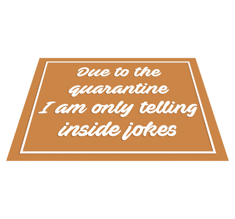 Vinyl tapijt zinnen en teksten grappige quarantinetoespraak - TenStickers