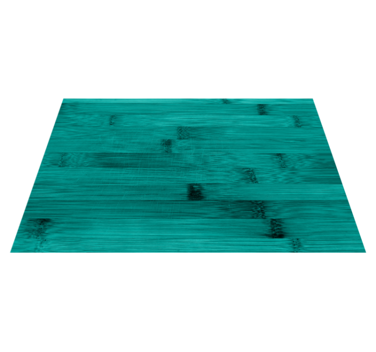 Blauwgroene turquoise textuur vinyl tapijt met houtstructuur - TenStickers