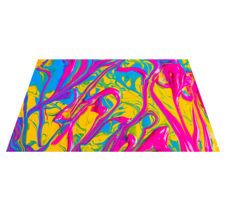 Levendige wervelpatronen vinyl tapijt modern - TenStickers