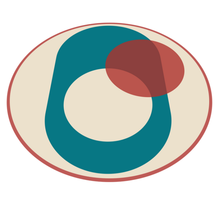 Vinyl tapijt modern circles in harmony - TenStickers