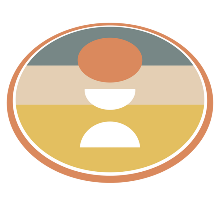 Circulaire kleurenharmonie vinyl tapijt minimalistisch - TenStickers