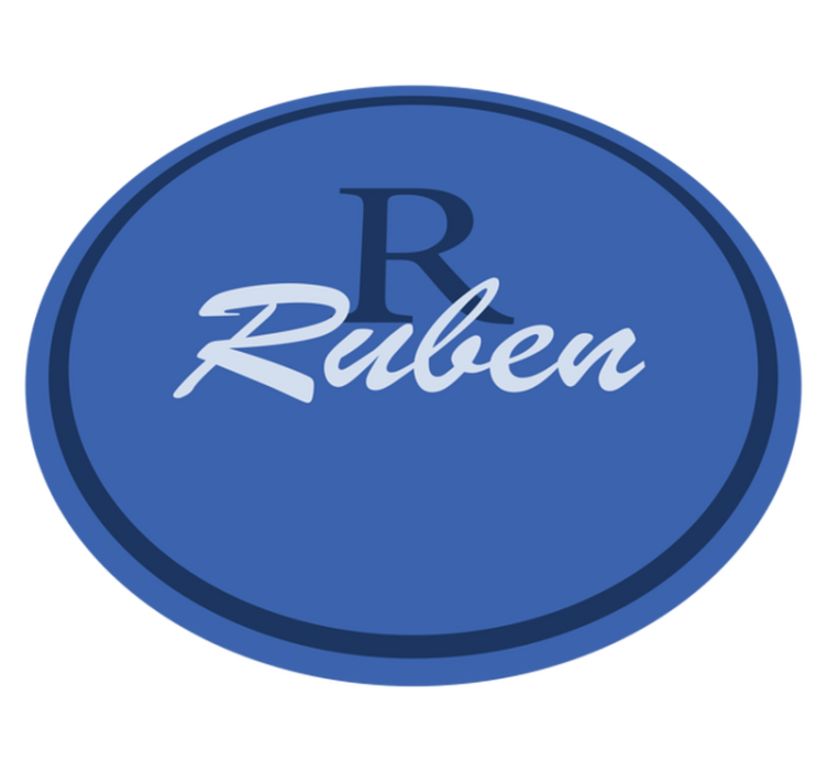 Aangepaste naamcirkel vinyl tapijt met naam - TenStickers