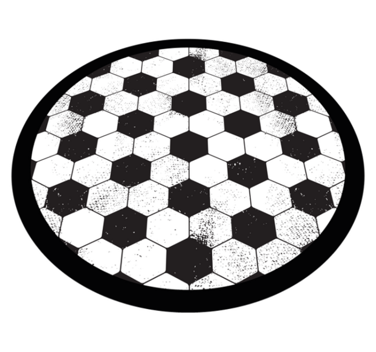 Vinyl tapijt geometrisch hexagonaal zwart patroon - TenStickers