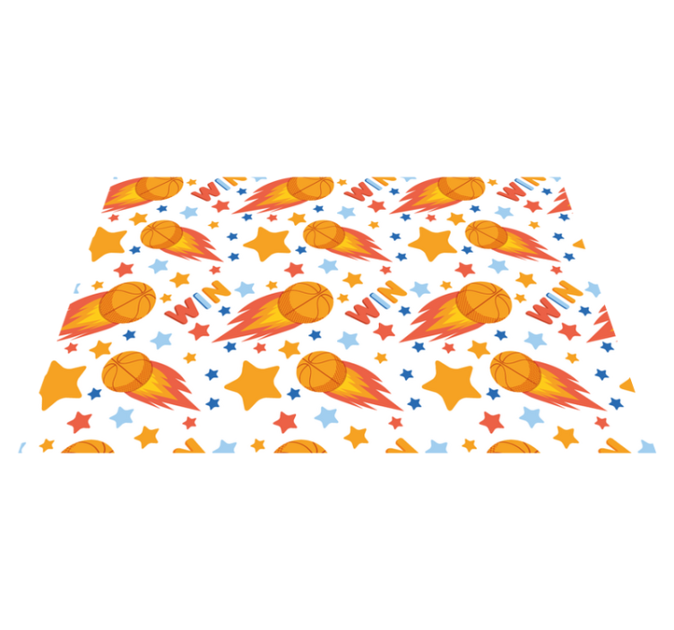 Sportief sterrenontwerp vinyl tapijt spel - TenStickers