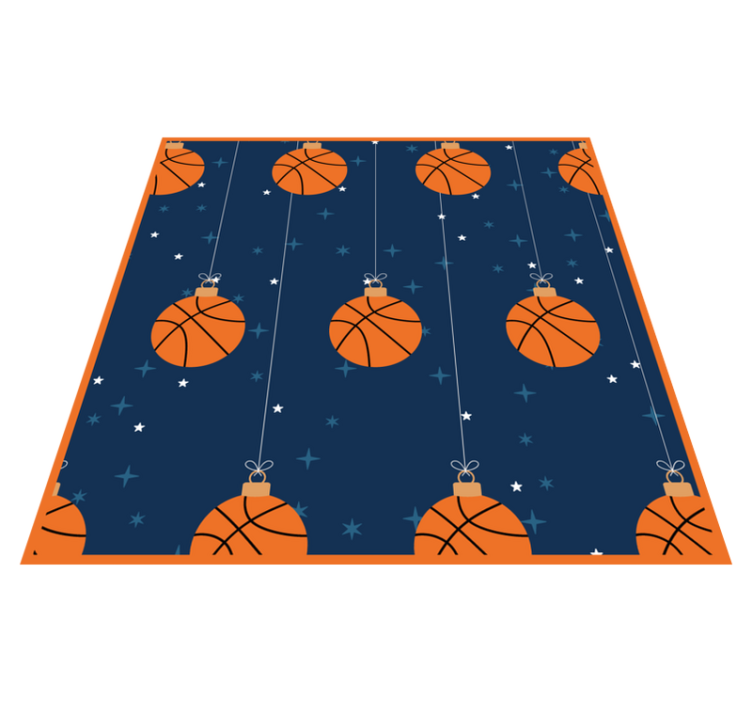 Basketbal ornament patroon vinyl tapijt voor meer kinderen - TenStickers