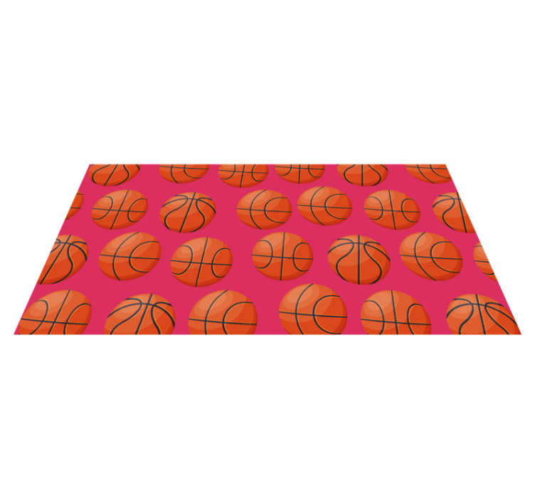Basketbalmotief vinyl tapijt voor meer kinderen - TenStickers