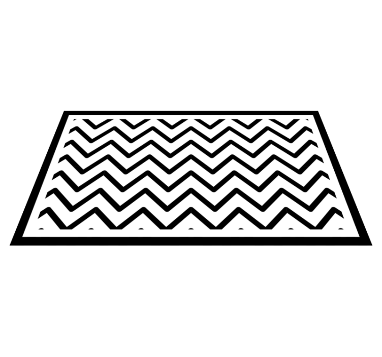 Chevron-stijl vinyl tapijt ontvangst hal - TenStickers