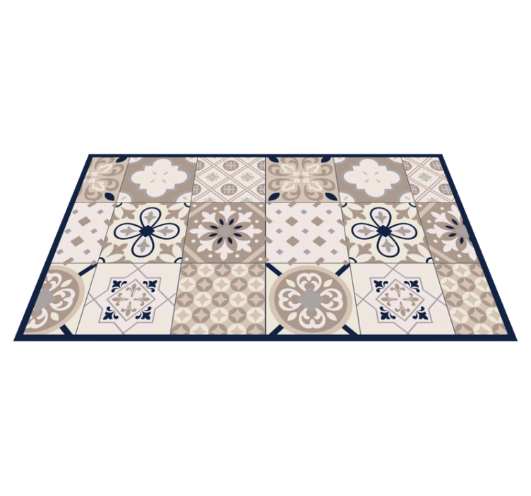 Beige elegant design vinyl tapijt tegels - TenStickers