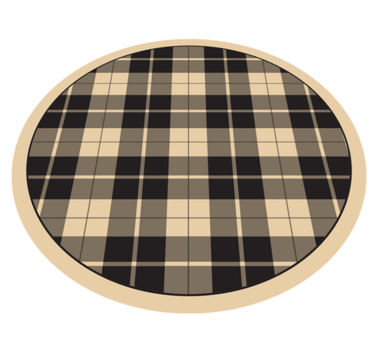 Plaidconfiguratie vinyl vloerkleed rond - TenStickers
