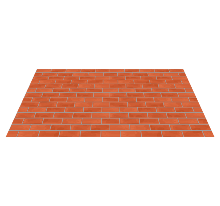 Rood baksteenpatroon vinyl tapijt stenenstructuur - TenStickers