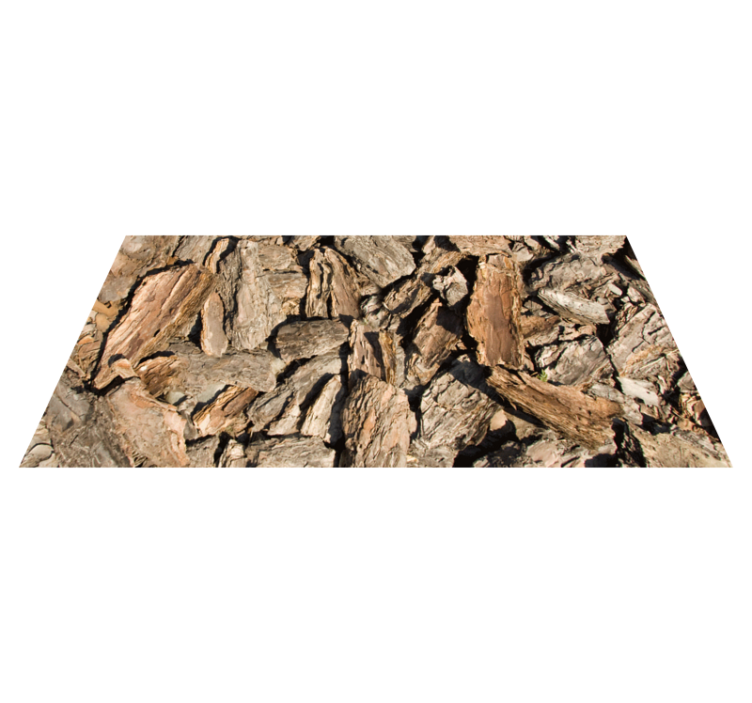 Natuurlijk schorsontwerp vinyl tapijt met houtstructuur - TenStickers