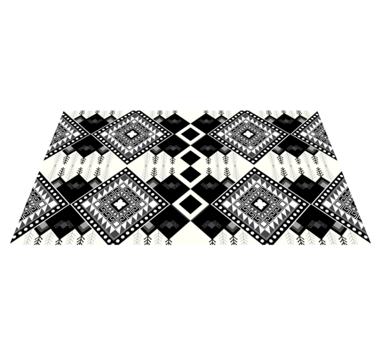 Eenkleurig motief etnisch vinyl tapijt - TenStickers