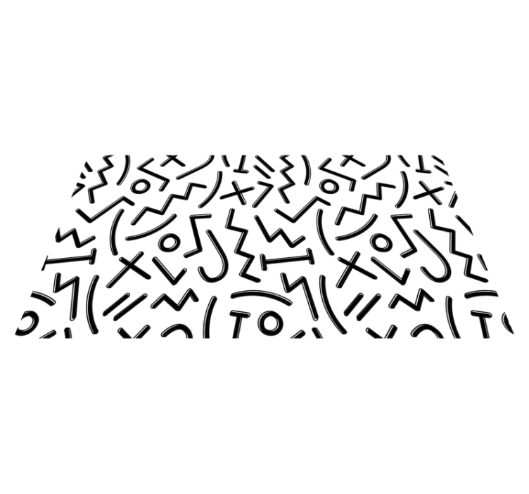 Dynamische abstracte lijnen vinyl tapijt voor meer kinderen - TenStickers