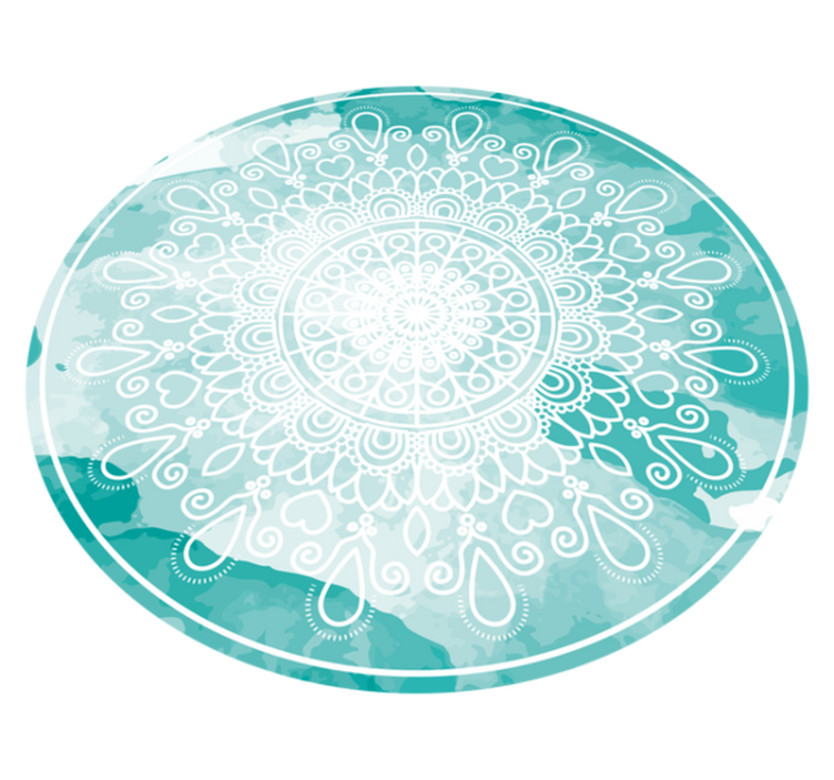 Elegante aquareltinten vinyl tapijt mandala - TenStickers