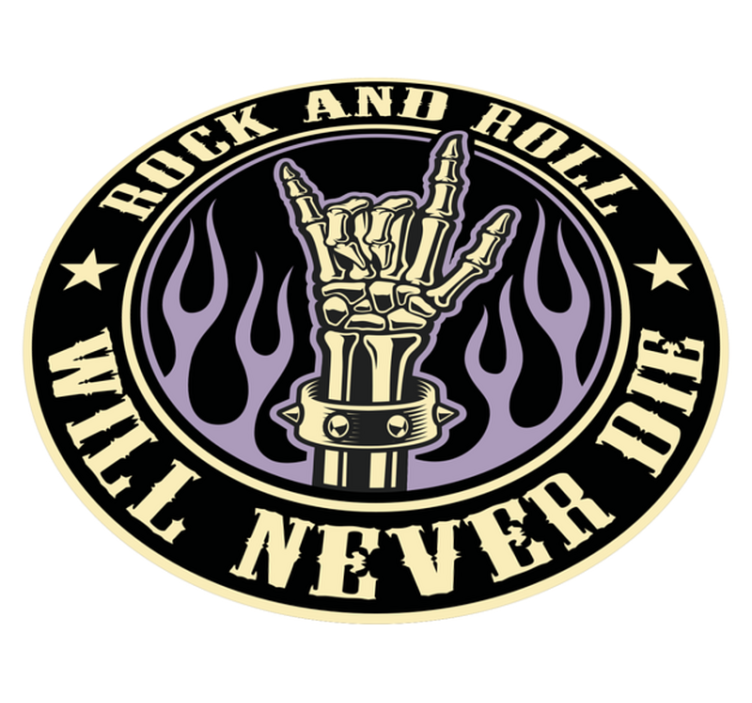 Rots skelet hand vinyl vloerkleed rond - TenStickers