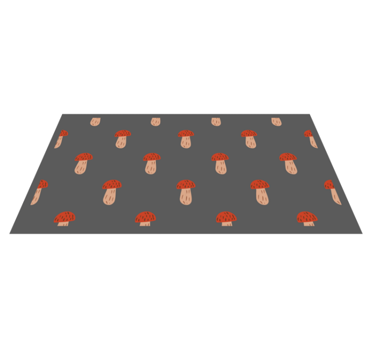 Vinyl tapijt natuur met speelse paddenstoelenprint - TenStickers