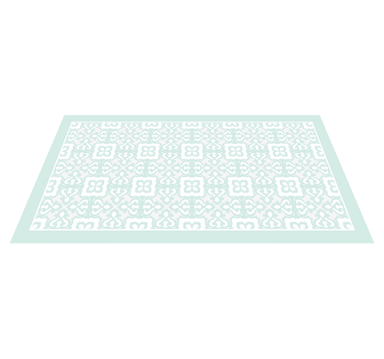Elegante turquoise vinyl tapijt tegels - TenStickers