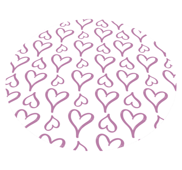 Vinyl tapijt met textuur roze hartjespatroon - TenStickers