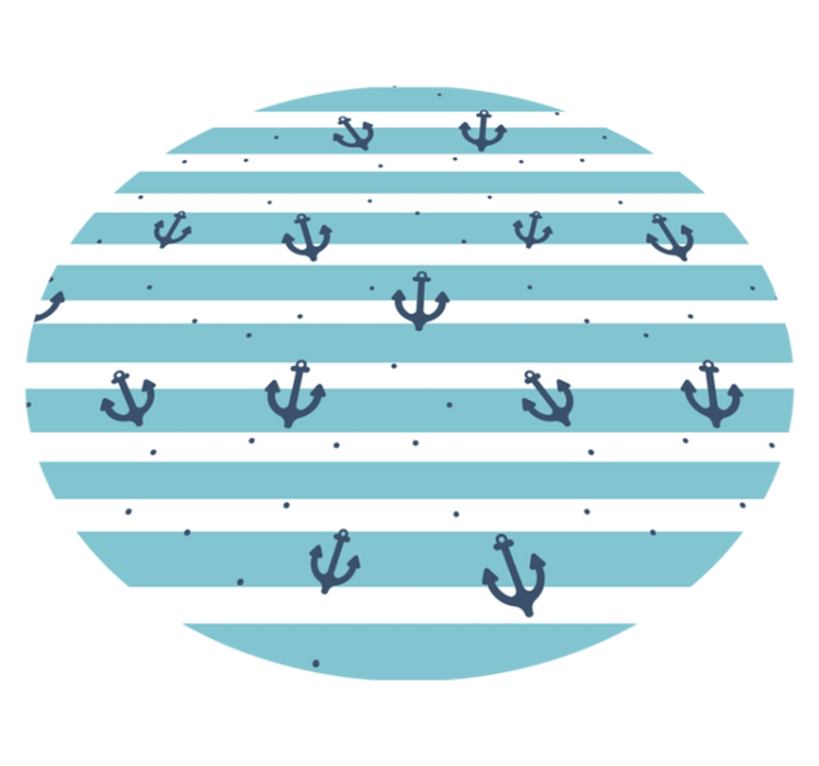 Blauwe maritieme strepen vinyl tapijt badkamer - TenStickers