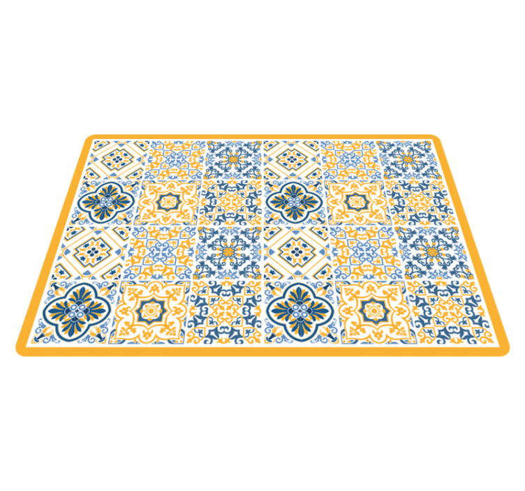 Levendige mozaïekarrangementen vinyl tapijt tegels - TenStickers