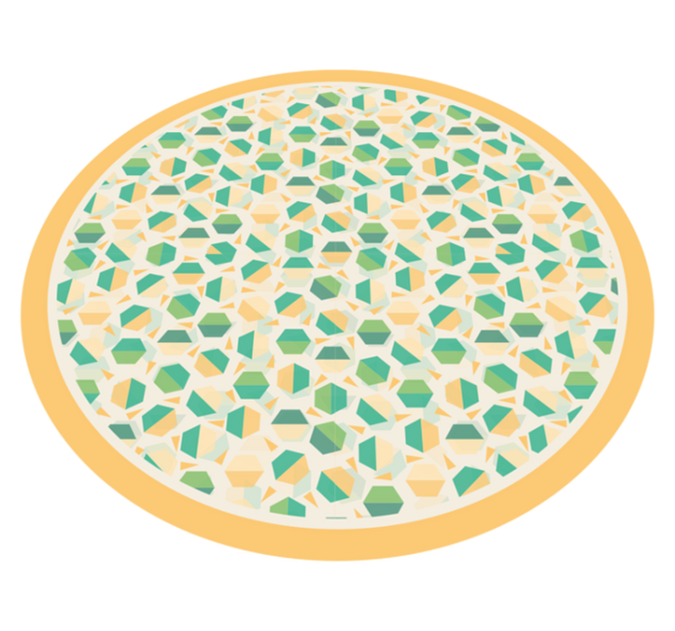 Vinyl tapijt geometrisch hexagonaal concept - TenStickers