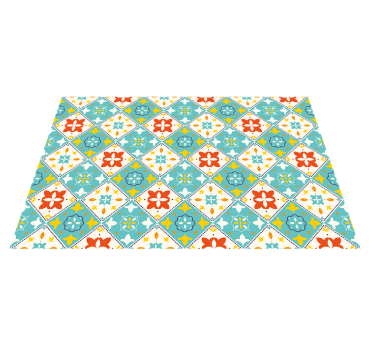 Kleurrijk vintage stijl tegelspatroon - TenStickers