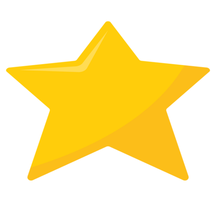 Heldere stervorm vinyl tapijt tiener - TenStickers