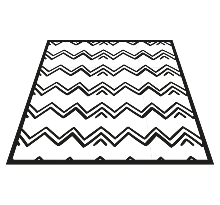 Zigzagstijl vinyl tapijt geometrisch - TenStickers