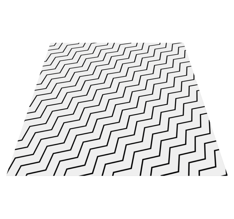 Vinyl tapijt geometrisch zigzag trend - TenStickers