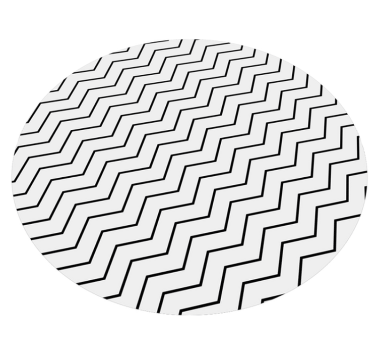 Vinyl tapijt geometrisch zigzag element - TenStickers