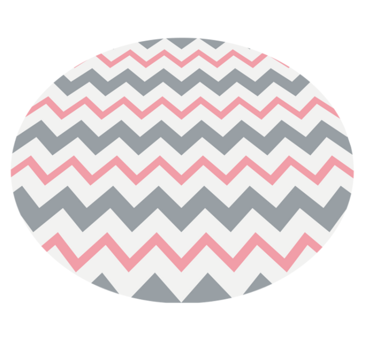 Chevron-patroonspel vinyl tapijt met strepen - TenStickers