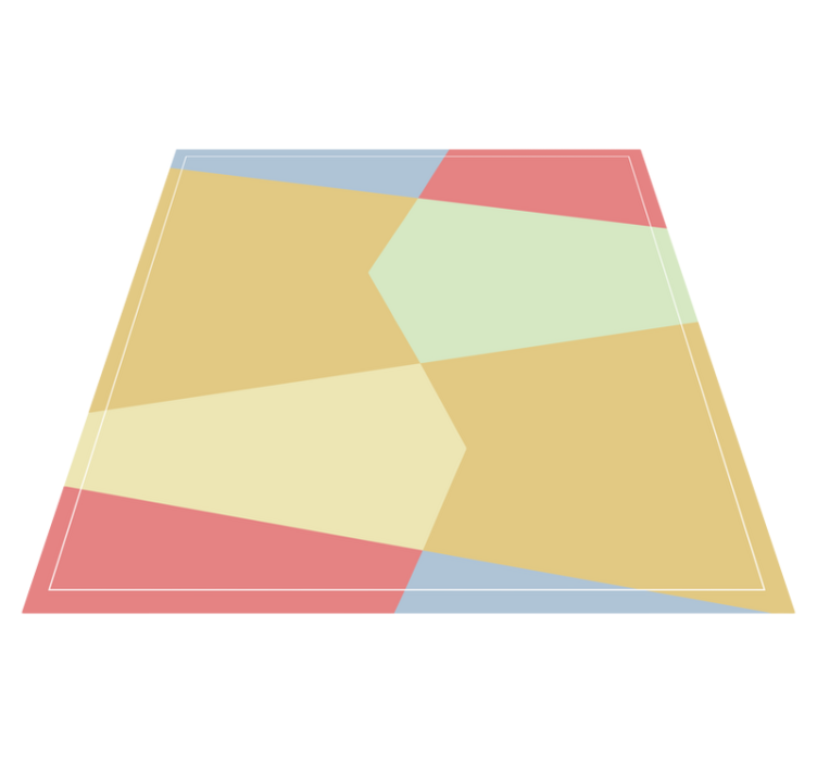 Vinyl tapijt geometrisch levendige geometrische compositie - TenStickers