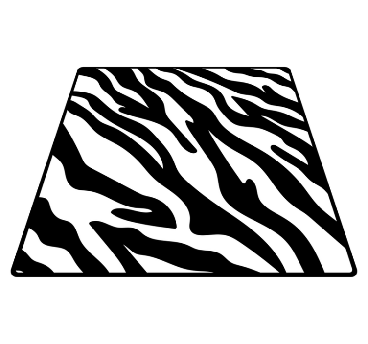 Vinyl tapijt dierenprint zebra patroon stijl - TenStickers