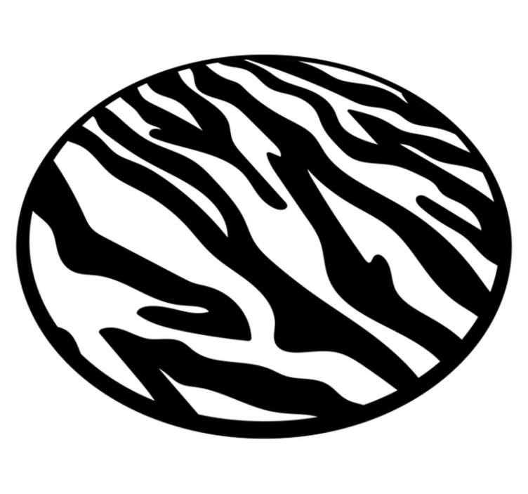 Vinyl tapijt dierenprint zebra strepen patroon - TenStickers