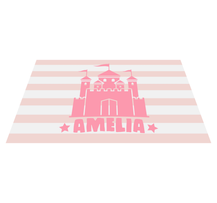 Kasteelthema op maat vinyl tapijt voor meer kinderen - TenStickers