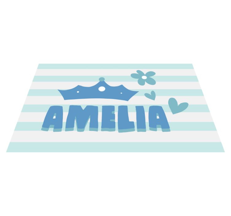 Vinyl tapijt met naam kroon naam plaatsing - TenStickers