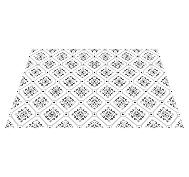 Elegant zwart-wit vinyl tapijt tegels - TenStickers