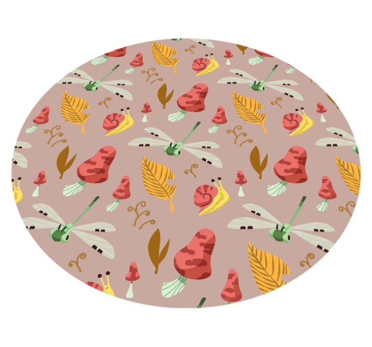 Beige boselementen vinyl tapijt natuur - TenStickers