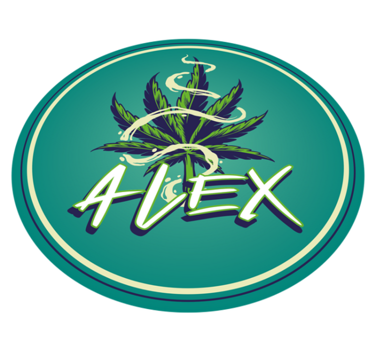 Naamcirkel vinyl tapijt tiener - TenStickers