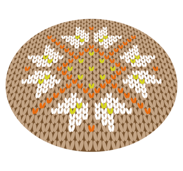 Bloemen versierde stijl vinyl tapijt ontvangst hal - TenStickers