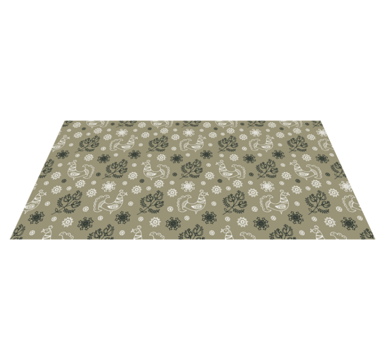 Charmante dierenmotieven vinyl tapijt met naam - TenStickers