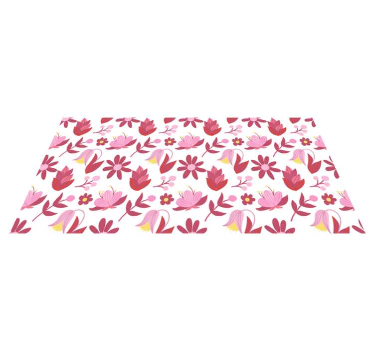 Bloemenpatronen bloeien vinyl tapijt bloemen en planten - TenStickers