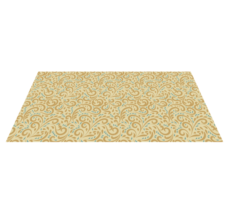 Botanisch wervelelement vinyl tapijt bloemen en planten - TenStickers