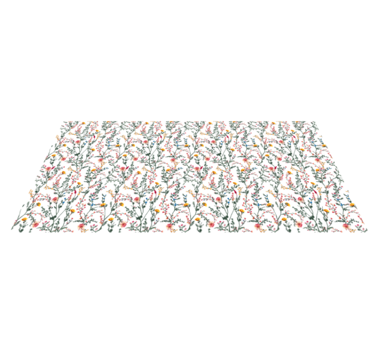 Botanische oase vinyl tapijt bloemen en planten - TenStickers