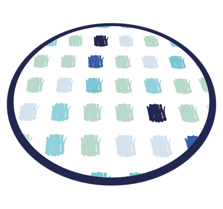 Blauwe verfstreken vinyl tapijt minimalistisch - TenStickers