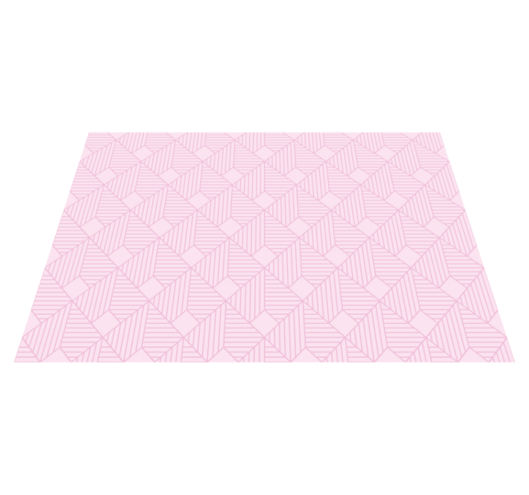 Roze elegante patronen vinyl tapijt geometrisch - TenStickers
